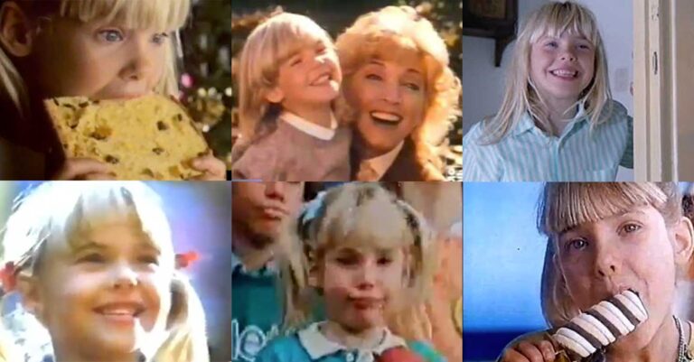 La piccola Ilary Blasi star degli spot TV anni '80