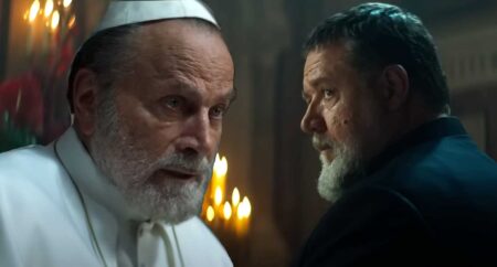 Franco Nero e Russel Crowe nel film L'Esorcista del Papa