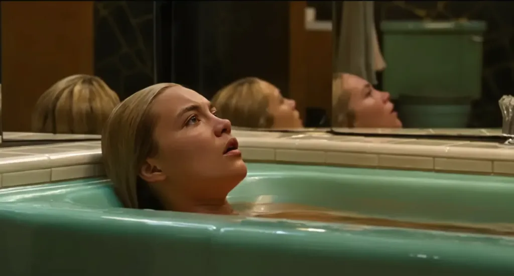 Florence Pugh in una scena del thriller su Netflix