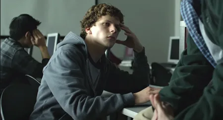 Jesse Eisenberg in "The Social network" su Netflix