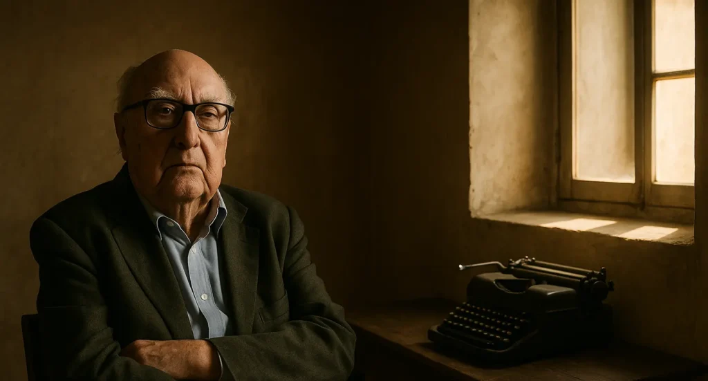 Andrea Camilleri in un ritratto digitale