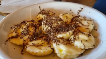 Dove mangiare bene nella zona del Terminio e del Laceno in provincia di Avellino Ravioli al tartufo, ristorante il Fauno Laceno