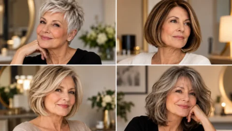 Capelli dopo i 60 anni, i tagli che danno volume e rendono il viso più fresco Quattro donne over 60 con tagli corti, bob e capelli di media lunghezza