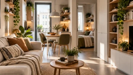 Come arredare una casa piccola e recuperare spazio senza rinunciare a comfort e stile Casa piccola arredata con soluzioni salvaspazio, mobili chiari e spazi ben organizzati