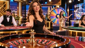 L’offerta dal vivo nei portali online: come si struttura il palinsesto tra classici e format interattivi Uno studio dedicato al casino live con roulette, tavoli da gioco e conduzione in diretta.
