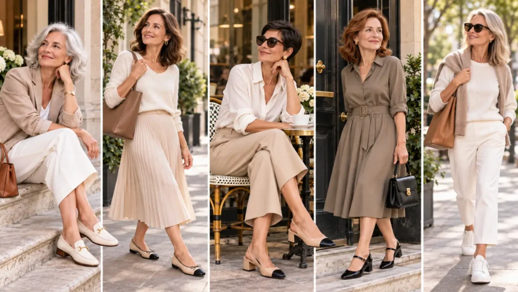 Scarpe comode ed eleganti dopo i 50 anni con mocassini, ballerine, slingback, Mary Jane e sneakers