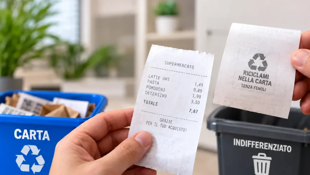 Scontrini fiscali tra raccolta della carta e indifferenziato Economia Scontrini fiscali tra raccolta della carta e indifferenziato