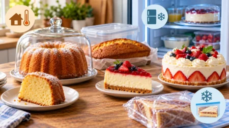 Come conservare una torta fatta in casa tra frigorifero e temperatura ambiente Torte fatte in casa conservate sotto campana, in frigorifero e nel congelatore